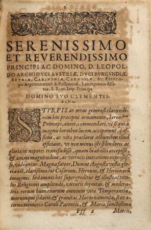 SS. Leandri Fvlgentii Isidori Præstantivm Hispaniæ Pontificvm Fratrvm, Et S. Florentinæ Sororis, Natales Item S. Leandri Regvla Et Institvtio Virginvm