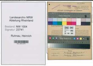 Entnazifizierung Heinrich Ruhnau , geb. 23.10.1882 (Mueller)