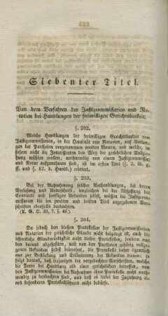 Siebenter Titel.