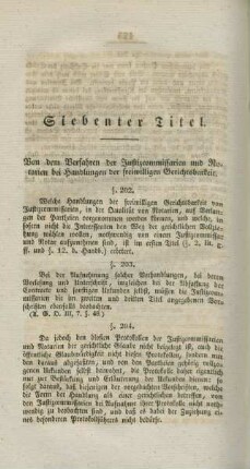 Siebenter Titel.