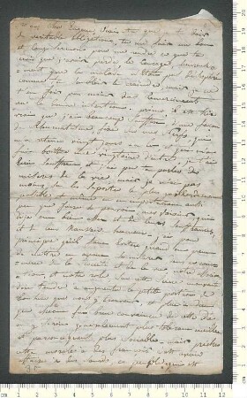 Brief von Charles de Chamisso an Eugène de Chamisso