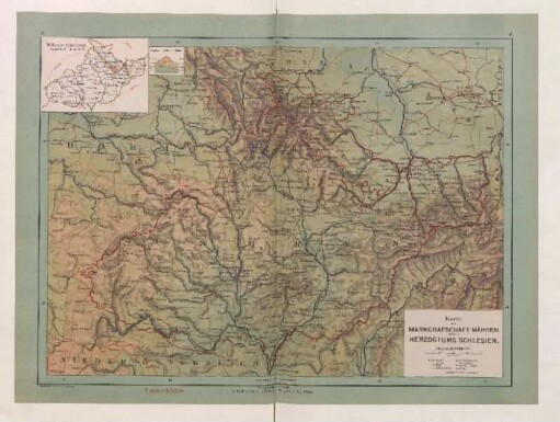 Karte der Markgrafschaft Mähren und des Herzogtums Schlesien