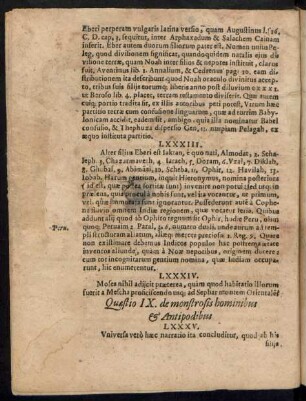 Quaestio IX. de monstrosis hominibus & Antipodibus