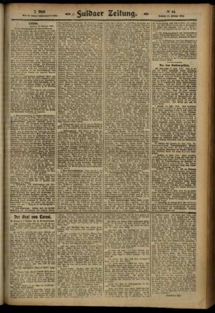 Zweite Ausgabe vom Samstag, den 22. Februar 1913.