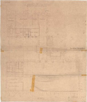 Fischer, Theodor; Würzburg, Münsterplatz; Sparkasse - Grundriss OG