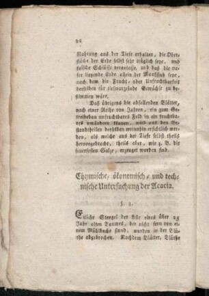 Chymische, ökonomisch und technische Untersuchung der Acacia.