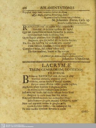 Lacrymae Trium Generorum, Totidemq[ue] Filiorum