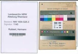 Entnazifizierung Hermann Rubbert , geb. 14.07.1883 (Schuhhaendler)