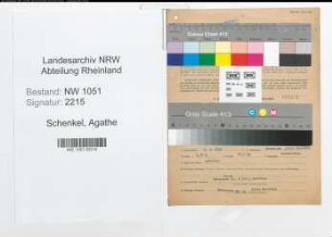Entnazifizierung Agathe Schenkel , geb. 03.02.1912 ()
