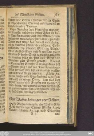 Von Wasser-Leitungen oder Röhren.