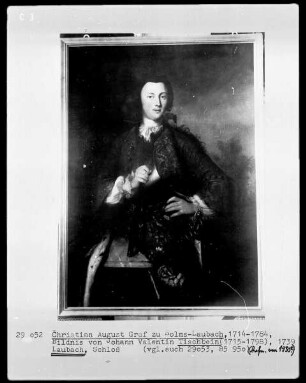 Ehebildnisse Christian August und Elisabeth Amalie Friederike zu Solms-Laubach — Christian August Graf zu Solms-Laubach