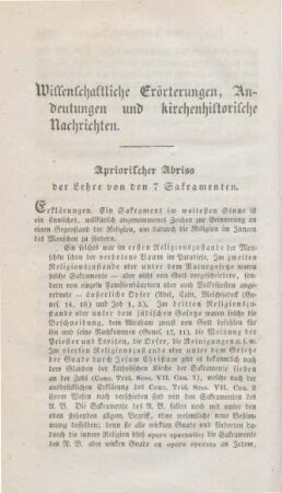 154-236 Wissenschaftliche Erörterungen, Andeutungen und kirchenhistorische Nachrichten
