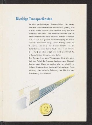 Niedrige Transportkosten