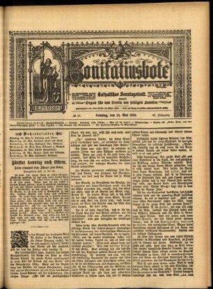 Erste Ausgabe vom Sonntag, den 24. Mai 1908.