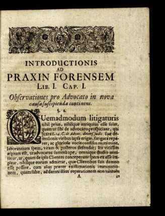 Introductionis Ad Praxin Forensem.