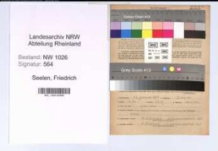 Entnazifizierung Friedrich Seelen , geb. 23.01.1899 (Dachdecker)