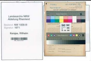 Entnazifizierung Wilhelm Kersjes , geb. 11.07.1908 (Landwirt)