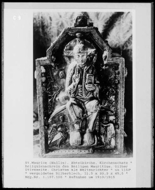 Mauritius-Schrein, Stirnseite: Pantokrator