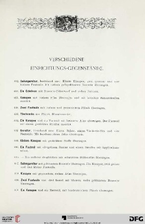 Verschiedene Einrichtungs-Gegenstände (Nr. 407-480)