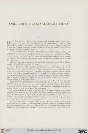 17: Carlo Maratti : la sua giovinezza a Roma