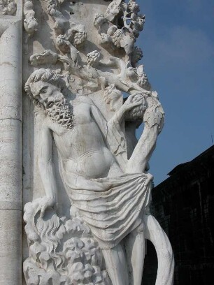 Venedig - Skulptur am Dogenpalast : Aufgenommen 2005 in Venedig