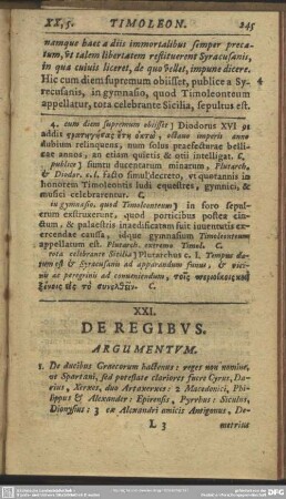 XXI. De Regibus