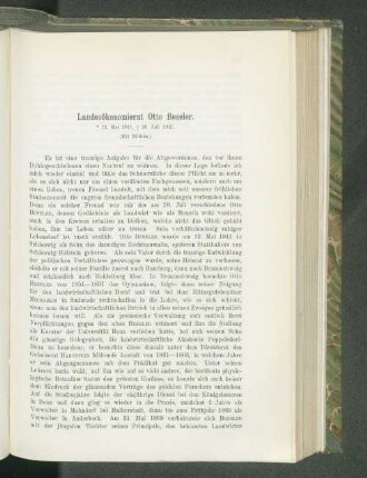 Landesökonomierat Otto Beseler.