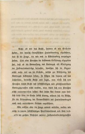 Kleine Beiträge zum Streit über den deutsch-französischen Handelsvertrag, 2. Der Vertrag und die Interessen Württembergs