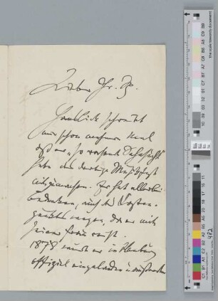 Brief an Julius Spengel