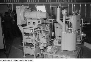 Versuchsanlage des VVB Energie- und Kraftmaschinen EKM, Technische Messe 1953