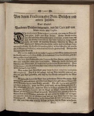Von denen Fracturen oder Bein-Brüchen und anderen Zufällen