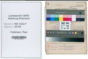Entnazifizierung Paul Feldmann , geb. 15.11.1896 (Werkmeister)
