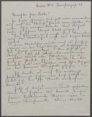 Brief von Heide Schröder an Georg Kolbe