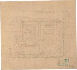 Fischer, Theodor; Nürnberg; Haus Adelsberger - Gartenanlage (Lageplan)