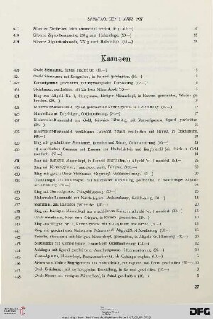 Kameen (Nr. 420-455)
