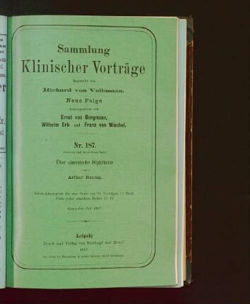 Über chronische Diphtherie