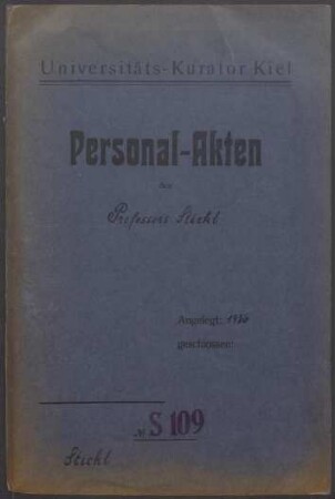 Personalakte der Universität Kiel