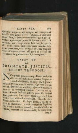 Caput XX. De Probitate, Iustitia, Et Fide Theodosii.