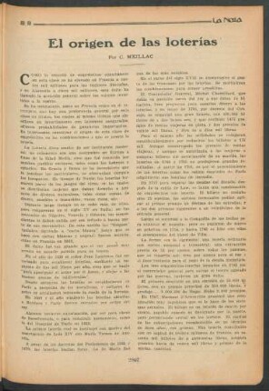El origen de las loterías