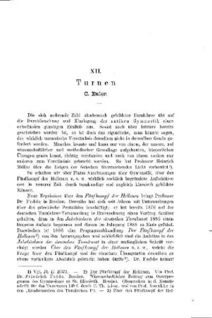 Turnen : [Abteilung B. Die einzelnen Lehrgegenstände]