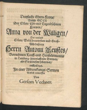 Dreyfache Ehren-Krone
