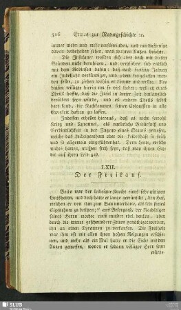 LXII. Der Freikauf