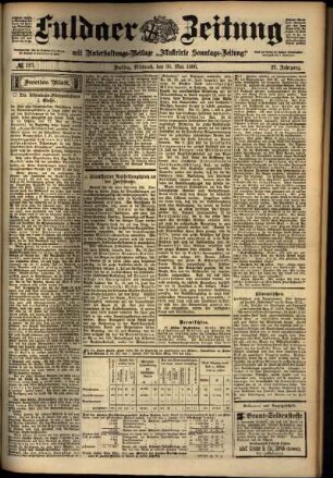Zweite Ausgabe vom Mittwoch, den 30. Mai 1900.