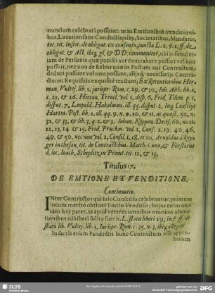 Titulus 17. De Emtione Et Venditione