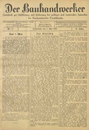1. Mai 1897, Nr. 18