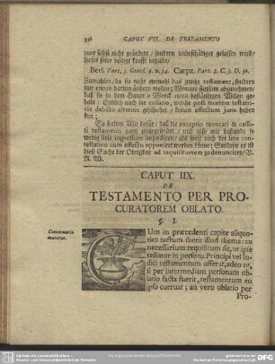 Caput IIX. De Testamento Per Procuratorem Oblato