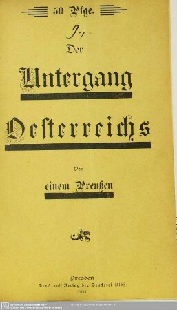 Der Untergang Österreichs