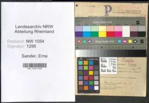 Entnazifizierung Erna Sander , geb. 12.12.1906 ()