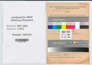 Entnazifizierung Heinrich Kreuder, geb. 09.09.1899 (Vers.Vertreter)