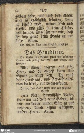Das Benedicite / Kjydżi modlitwa